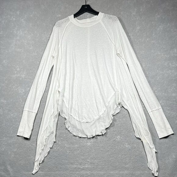 Free People Starlight Tee Womens Size Small White Relax Tunic Off We The Free - Picture 1 of 15